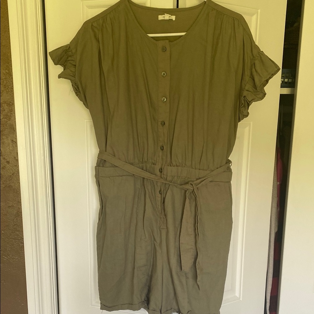 Maurice’s Olive Green Button-Up Romper